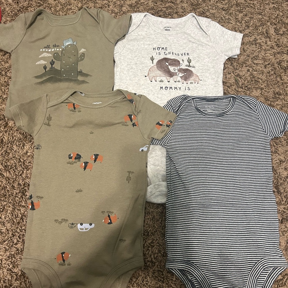 18m carters onesies